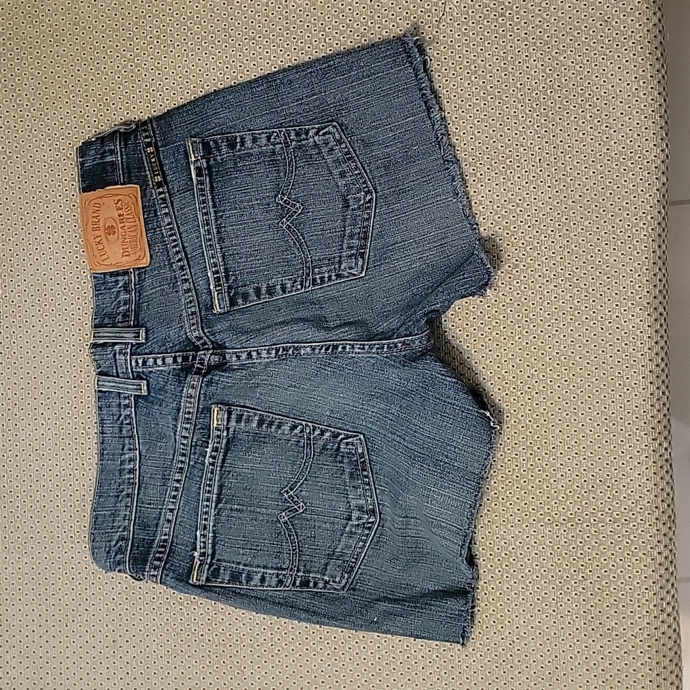 EUC Y2K LUCKY Brand Cut-off Jean Shorts  Size:4/27 - Picture 2 of 13